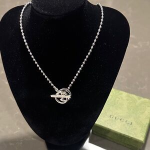 Gucci Silver Beaded Necklace